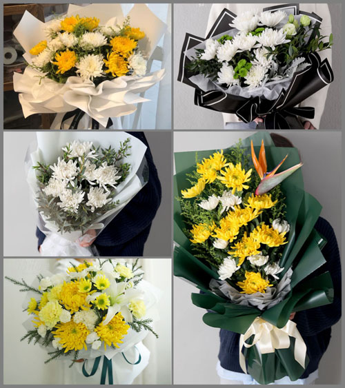 广东揭阳市普宁市洪阳镇鸣岗村白事花束代送